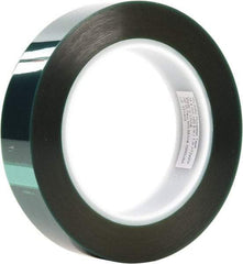 3M - 1-1/2" Wide x 72 Yd Long Green Polyester Film Masking Tape - Series 8992, 3.2 mil Thick - USA Tool & Supply