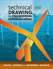 DELMAR CENGAGE Learning - Technical Drawing for Engineering Communication Publication, 7th Edition - by Goetsch/Rickman/Chalk, Delmar/Cengage Learning - USA Tool & Supply