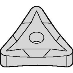 TNMP 331 Hi-Double Positive|P WM25CT, 1/64″ Corner Radius, 3/16″ Thick, 3/8″ Inscribed Circle, TiN, Turning Indexable Insert - USA Tool & Supply