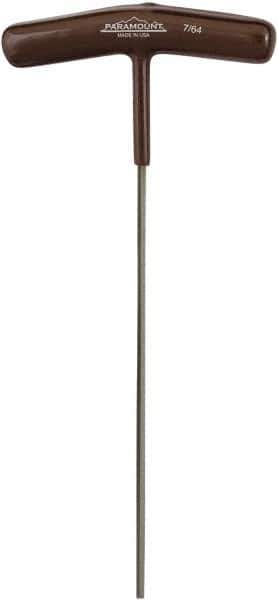 Paramount - 7/64" Hex, T-Handle Cushion Grip, Hex Key - 6-51/64" OAL, Protanium High Torque Steel, Inch System of Measurement - USA Tool & Supply
