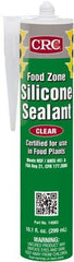 CRC - 10.1 oz Cartridge Clear Hydroxy-Terminated Polydimethylsiloxane/Silica Food Grade Silicone Sealant - -70 to 400°F Operating Temp, 60 min Tack Free Dry Time, 24 hr Full Cure Time - USA Tool & Supply