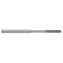 ‎1/8″ Dia. × 1/8″ Shank × 5/8″ DOC × 2-1/2″ OAL, CVD Diamond, 4 Flute, Ballnose End Mill - Exact Industrial Supply