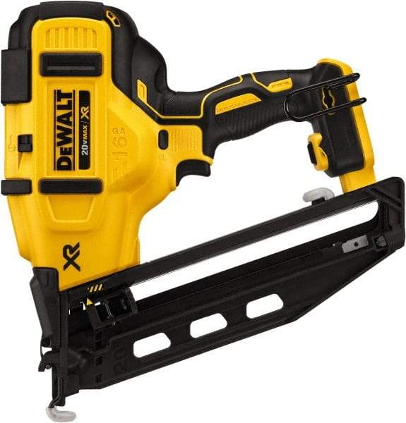 DeWALT - Cordless Cordless Brushless Finish Nailer - 16 Gauge Nail Diam, 1-1/4 to 2-1/2" Long Nail, Lithium-Ion Batteries Not Included - USA Tool & Supply