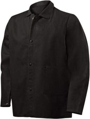 Steiner - Size 2XL Flame Resistant/Retardant Jacket - Black, Cotton & Nylon, Snaps Closure, 56 to 58" Chest - USA Tool & Supply