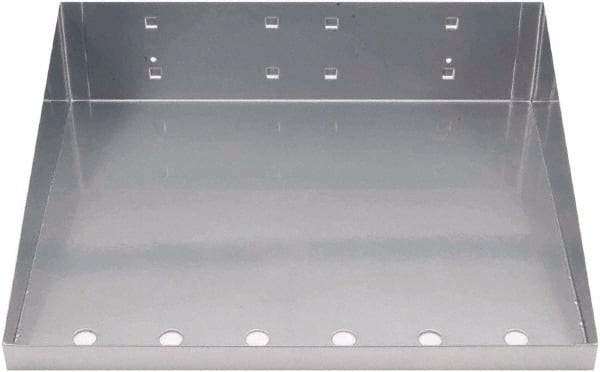 Triton - 12" Long Silver Pegboard Shelf - For Use with Garment Hangers - USA Tool & Supply