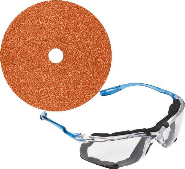 3M - 4-1/2" Diam 36+ Grit Fiber Disc - Very Coarse Grade, Ceramic, 13,300 Max RPM, Series 982C - USA Tool & Supply