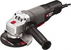 Porter-Cable - 4-1/2" Wheel Diam, 11,000 RPM, Corded Angle & Disc Grinder - 5/8-11 Spindle, 120 Volts, 7 Amps - USA Tool & Supply