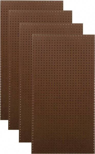 Triton - 24" Wide x 48" High Peg Board Storage Board - 4 Panels, Hardboard, Brown - USA Tool & Supply