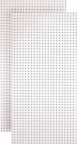 Triton - 24" Wide x 48" High Peg Board Storage Board - 2 Panels, Hardboard, White - USA Tool & Supply