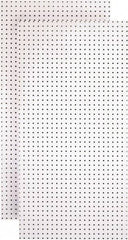 Triton - 24" Wide x 48" High Peg Board Storage Board - 2 Panels, Hardboard, White - USA Tool & Supply