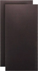 Triton - 24" Wide x 48" High Peg Board Storage Board - 2 Panels, Hardboard, Black - USA Tool & Supply