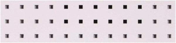 Triton - 18" Wide x 4-1/2" High Peg Board Strip - 1 Panel, Steel with Epoxy Coating, White - USA Tool & Supply