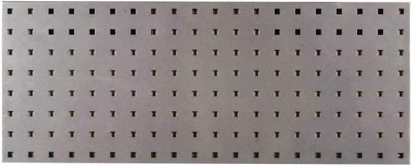 Triton - 30" Wide x 12" High Peg Board Strip - 1 Panel, Steel with Epoxy Coating, Silver - USA Tool & Supply
