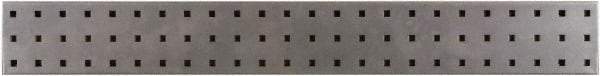 Triton - 36" Wide x 4-1/2" High Peg Board Strip - 1 Panel, Steel with Epoxy Coating, Silver - USA Tool & Supply