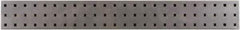 Triton - 36" Wide x 4-1/2" High Peg Board Strip - 1 Panel, Steel with Epoxy Coating, Silver - USA Tool & Supply