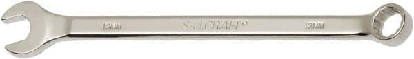 Ability One - 13mm 12 Point Combination Wrench - 15° Offset Angle, Steel, Chrome Finish - USA Tool & Supply