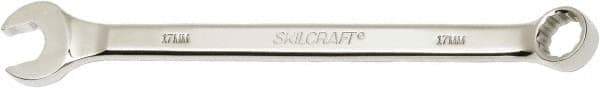 Ability One - 17mm 12 Point Combination Wrench - 15° Offset Angle, Steel, Chrome Finish - USA Tool & Supply