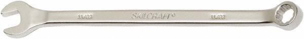 Ability One - 11/32" 12 Point Combination Wrench - 15° Offset Angle, Steel, Chrome Finish - USA Tool & Supply