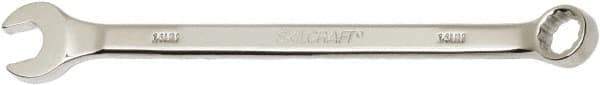 Ability One - 14mm 12 Point Combination Wrench - 15° Offset Angle, Steel, Chrome Finish - USA Tool & Supply