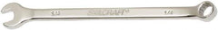 Ability One - 1/4" 12 Point Combination Wrench - 15° Offset Angle, Steel, Chrome Finish - USA Tool & Supply