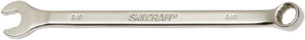 Ability One - 3/8" 12 Point Combination Wrench - 15° Offset Angle, Steel, Chrome Finish - USA Tool & Supply