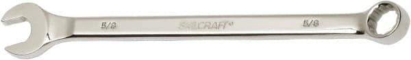 Ability One - 5/8" 12 Point Combination Wrench - 15° Offset Angle, Steel, Chrome Finish - USA Tool & Supply