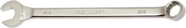 Ability One - 3/4" 12 Point Combination Wrench - 15° Offset Angle, Steel, Chrome Finish - USA Tool & Supply
