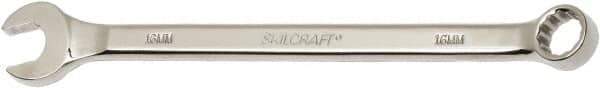 Ability One - 16mm 12 Point Combination Wrench - 15° Offset Angle, Steel, Chrome Finish - USA Tool & Supply