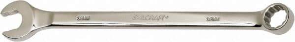 Ability One - 18mm 12 Point Combination Wrench - 15° Offset Angle, Steel, Chrome Finish - USA Tool & Supply