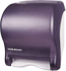 PRO-SOURCE - Hands Free, Plastic Paper Towel Roll Cabinet - 1 Roll 8", Black - USA Tool & Supply