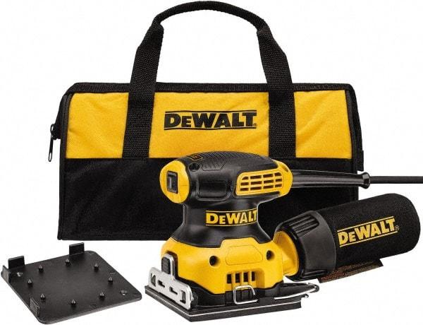 DeWALT - 14,000 OPM, Electric Orbital Sander - Square, Oscillating Sander, 2.3 Amps - USA Tool & Supply