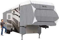 Classic Accessories - Polypropylene RV Protective Cover - 23 to 26' Long x 122" High, Gray and White - USA Tool & Supply