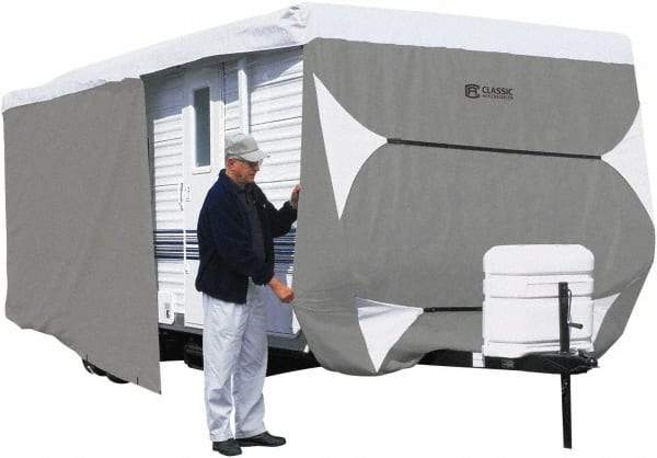 Classic Accessories - Polypropylene RV Protective Cover - 20' Long x 118" High, Gray and White - USA Tool & Supply