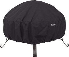 Classic Accessories - Polyester Fire Pit Protective Cover - 36" Diam x 12" High, Black - USA Tool & Supply