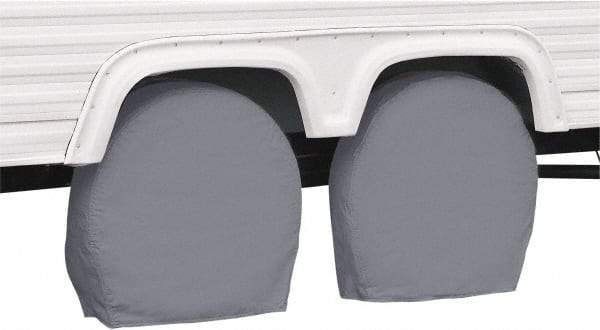 Classic Accessories - Polyvinyl Chloride RV Protective Cover - 40 to 42" Diam x 9-1/4" Wide, Gray - USA Tool & Supply