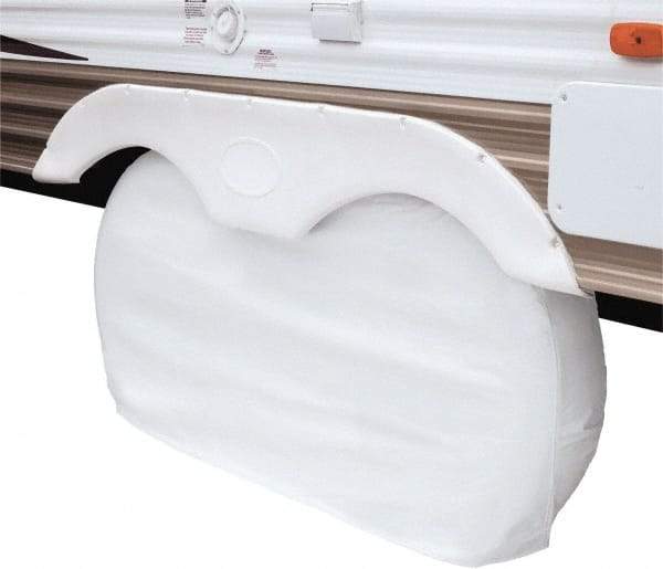 Classic Accessories - Polyvinyl Chloride RV Protective Cover - 27 to 30" Diam 8" Wide, Snow White - USA Tool & Supply