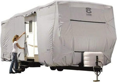 Classic Accessories - Polyester RV Protective Cover - 20' Long x 118" High, Gray - USA Tool & Supply