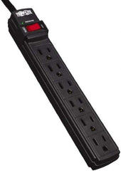 Tripp-Lite - 6 Outlets, 120 VAC15 Amps, 6' Cord, Power Outlet Strip - Floor, Keyhole Mount, 5-15 NEMA Configuration, 1.1" Strip - USA Tool & Supply