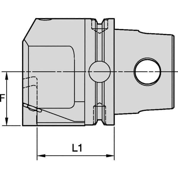 Kennametal - A4 Insert, 47mm Head Length, Modular Grooving Blade Holder Head - Right Hand Cut, System Size KM50TS, Through Coolant, Series Beyond Evolution - USA Tool & Supply