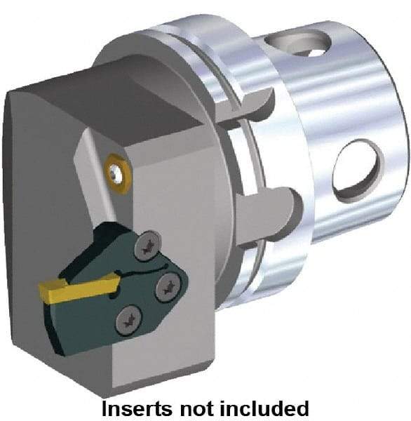 Kennametal - A3 & A4 Modular Blade Insert, 87mm Head Length, Modular Grooving Blade Holder Head - Left Hand Cut, System Size KM4X100, Through Coolant, Series KGME - USA Tool & Supply