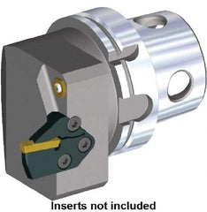 Kennametal - A3 & A4 Modular Blade Insert, 87mm Head Length, Modular Grooving Blade Holder Head - Left Hand Cut, System Size KM4X100, Through Coolant, Series KGME - USA Tool & Supply