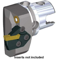 Kennametal - A3 & A4 Modular Blade Insert, 63.5mm Head Length, Modular Grooving Blade Holder Head - Left Hand Cut, System Size KM63XMZ, Through Coolant, Series KGMS - USA Tool & Supply