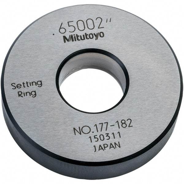 Mitutoyo - Setting Rings Inside Diameter (Decimal Inch): 0.6500 Outside Diameter (Decimal Inch): 1.7700 - USA Tool & Supply