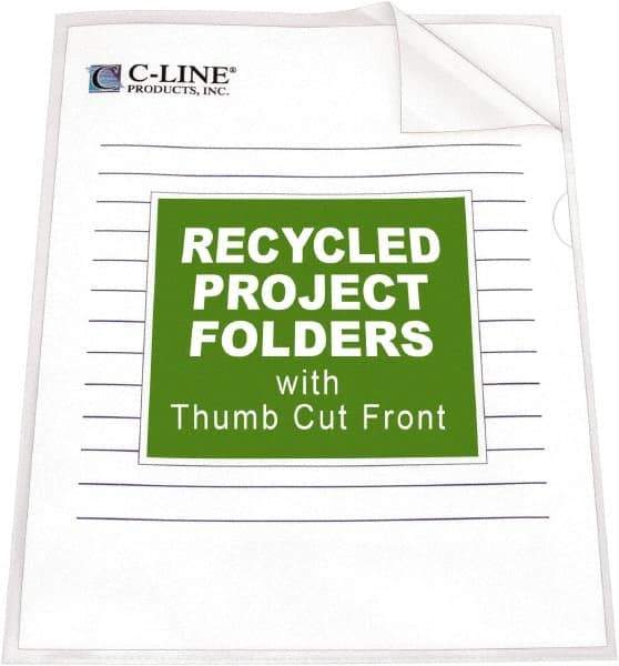 C-LINE - 8-1/2 x 11", Letter Size, Clear, Project Folder - USA Tool & Supply