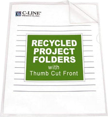 C-LINE - 8-1/2 x 11", Letter Size, Clear, Project Folder - USA Tool & Supply