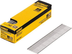 DeWALT - 18 Gauge 1" Long Brad Nails for Power Nailers - Steel, Bright Finish, Smooth Shank, Straight Stick Collation, Brad Head, Chisel Point - USA Tool & Supply