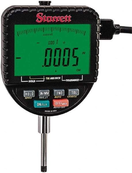 Starrett - Electronic Drop Indicators Minimum Measurement (Decimal Inch): 0.0000 Minimum Measurement (mm): 0.00 - USA Tool & Supply