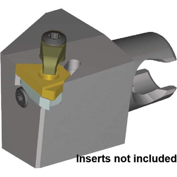 Kennametal - Insert Style LT16ER, 25mm Head Length, Left Hand Cut, External Modular Threading Cutting Unit Head - System Size KM20, 17mm Center to Cutting Edge, Series LT Threading - USA Tool & Supply