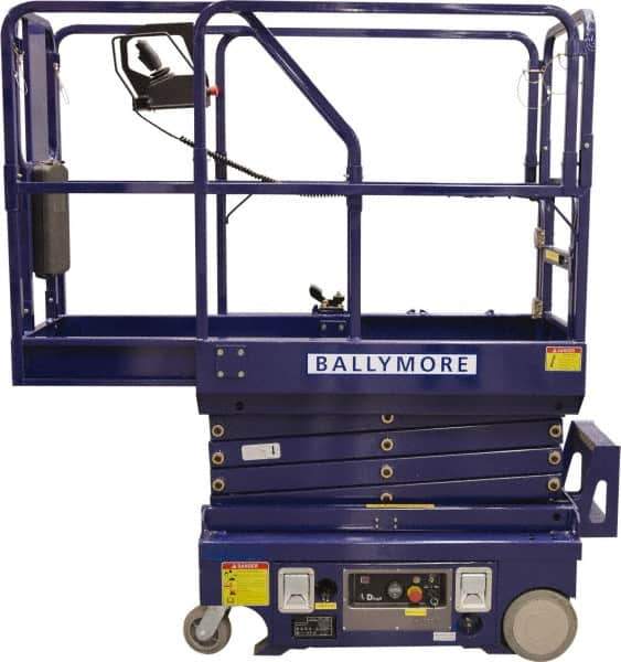 Ballymore - Cherry Pickers (Personal Lifts) Type: Drivable Mini Scissor Lift Type of Power: 12V DC - USA Tool & Supply