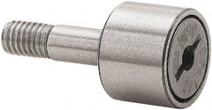 Accurate Bushing - 1-1/4" Roller Diam x 3/4" Width, 1/2" Stud Diam x 1-1/4" Length, Stud Cam Follower - Stainless Steel, 5/8" Thread Length, 1/2-20 Thread, 2" OAL, 2,750 Lb Dynamic Cap - USA Tool & Supply